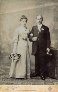 Josef a Josefa Fliegerovi - babička s dědou z Lysé nad Labem, 1885 
