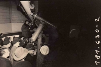 Tomáš Pertile while observing a partial solar eclipse in the public observatory, Ostrava, 1961 	
