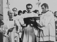 
Photo from the first Mass celebrated by the witness in St. Vavřinec church in Olešnice 