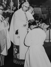 Ladislav Tichý being ordained a priest in Brno on June 30th 1973 
