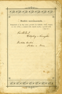 Stránka z rodinné Bible Kralické.