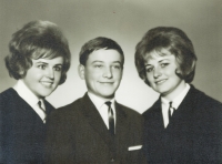 Marie Hrudníková (on the left) with her brother and sister