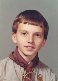 Tomáš as a Scout in 1969 