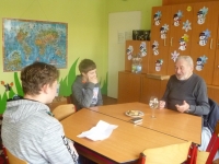 Nahrávání rozhovoru pro projekt Příběhy našich sousedů