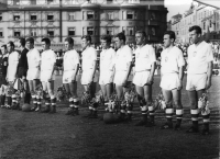Czechoslovak national team, saying goodbye to captain Novák; 1966