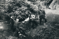 A scout trip, Kunětické údolí, May 26, 1968