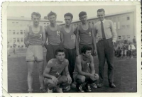As a basketball player (1950s)