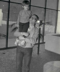 With his daughter Barbora