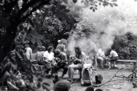 Petr Melichar (s kytarou) / kolem roku 1986