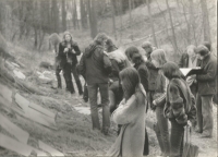 Výstava na Šibeníku v Uničově asi v roce 1982. Foto: Petr Fráňa