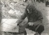Výstava na Šibeníku v Uničově asi v roce 1982. Foto: Petr Fráňa
