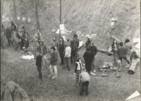 Výstava na Šibeníku v Uničově asi v roce 1982. Foto: Petr Fráňa