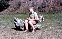 Jan (in front) and Jaroslav Zajíc on a trip / 1961