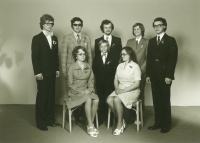 Jiří Kvapil, second from the left, on a picture with his siblings from 1976