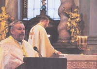 Jiří Kvapil during a mass in the Church of Our Lady of the Snows on the occasion of 20th anniversary of the establishment of the Greek-Catholic parish in Olomouc