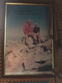 S manželem na treku ve Vysokých Tatrách (Jahňací štít, 90. léta 20. století)
