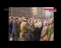 Palachův týden, Václavské náměstí – zcela vpravo Věra a Petr Náhlíkovi (15. 1. 1989)