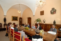 The mayor of Pilsen's reception on the occasion of unveiling the memorial plaque to academic sculptor Marie Uchytilová