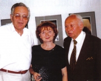Jiří Holenda with Václav Červenka, and their supporter