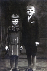 Jiří's siblings, Pepík and Marta.