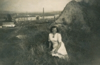 Blažena in Dejvice at the place where the Dukla athletic stadium was later built. 1951