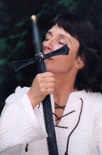 Marie Pištěková v představení Poslední noc Johanky z Arku