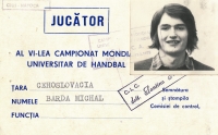 1975 karta z akademického mistrovství světa v Rumunsku