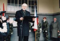 Unveiling of a memorial plaque to the victims of communism, Radovan Lukavský, Pardubice, March 13, 2004