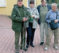 Gustav as a guide with a group of tourists