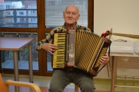 Václav Martínek se svou harmonikou, 2018