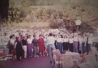 Pěvecký sbor Česká píseň z Prachatic na zájezdu, Crkvenica, Jugoslávie, 1990