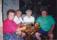 V Itálii s Drahomírou a přáteli, 90. léta