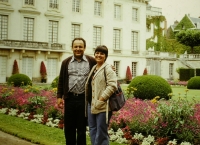 With his wife Marcela