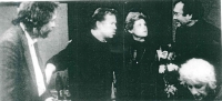 Vlasta Křížová Gallerová with Václav Havel and Olga Havlová