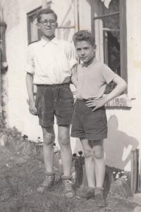 Brothers of Miloslava Medová - Antonín (in glasses) and Petr, circa 1960