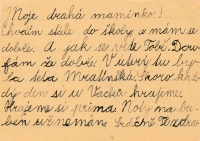 Z korespondence s maminkou vězněnou ve Svatobořicích
