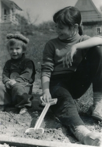 Fanynka Werichová with Eva's grandson