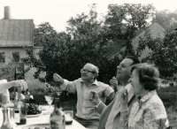 A photograph of Václav Štěpán at a family celebration
