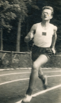 Václav Štěpán on a running track