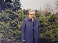Priest Josef Zvěřina in Olomouc, where he used go to give secret lectures on theology 