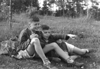 S bratrem, Milan Sedláček vpravo