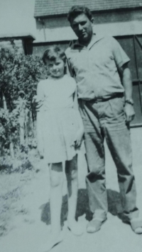 Josef Cihelka with his daughter