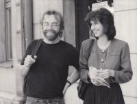 S budoucí ženou Kateřinou, Hronov (roku 1990)