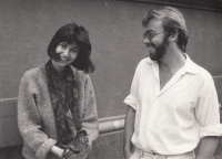 S budoucí ženou Kateřinou, Hronov (roku 1990)