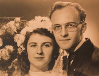 wedding photo of Bohuslav Korejs (1947)