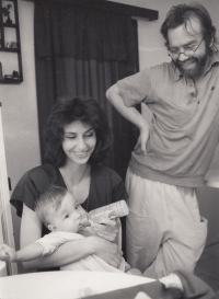 S ženou Kateřinou a dcerou Terezou (roku 1992)