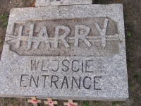 Sagan - detail of the memorial plaque at the entrance to the Tunnel Harry