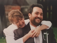 Wedding photo of witness and Giuseppe Dati, Český Krumlov, 1993