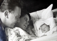 The whole family shortly after the birth of Jana Vítková