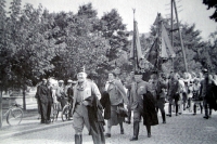 Josef Klouček (in the front) REgional Chief Sokol in Rakovník